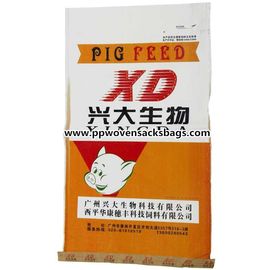 Chiny 25 kg worków powlekanych BOPP / worków laminowanych BOPP do pakowania karmy dla świń / piasku / mąki dostawca