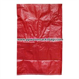 Chiny Dostosowane worki tkane z czerwonego PP / 25 kg worki PP do pakowania plastikowych granulek / żywności / substancji chemicznych dostawca